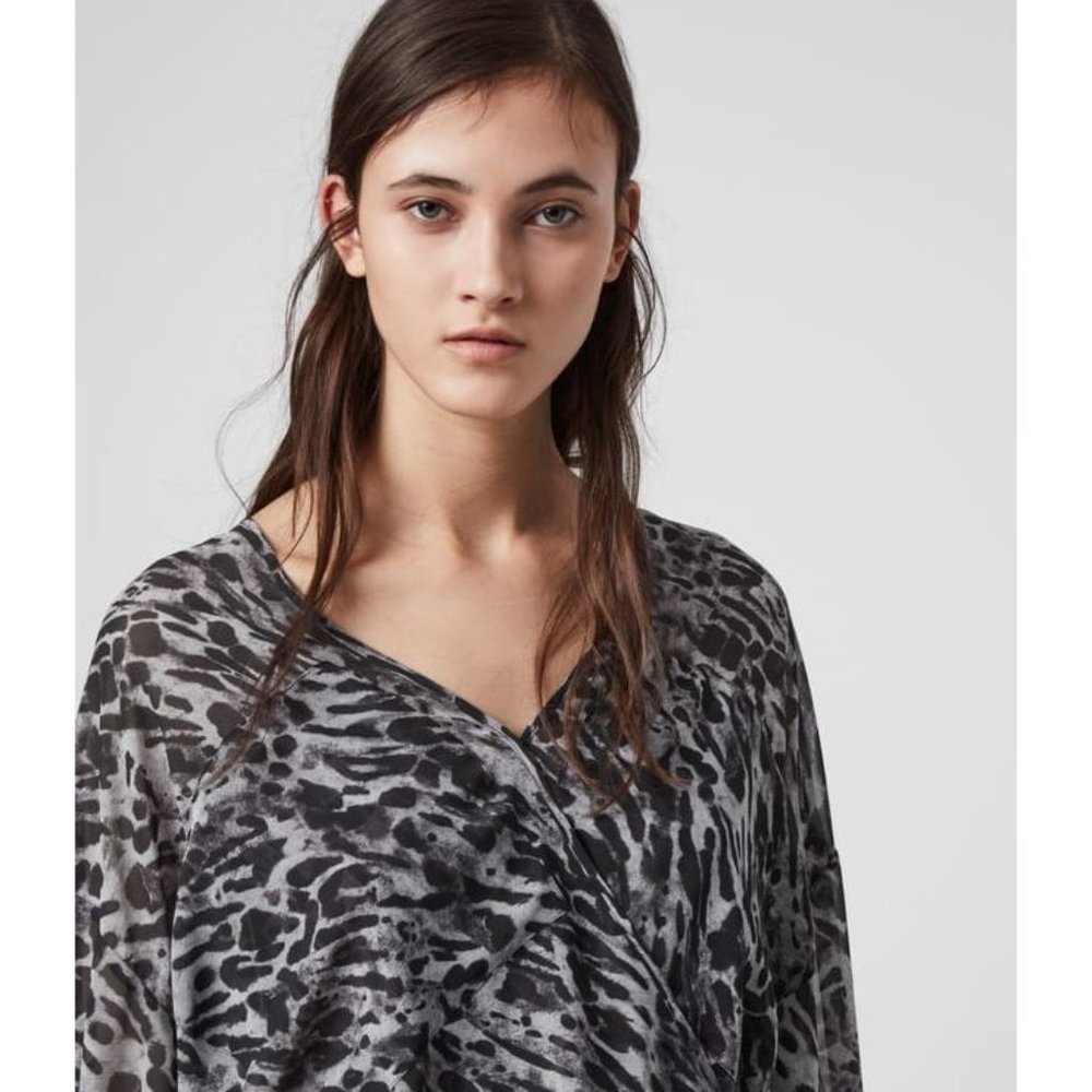 AllSaints NWT Penny Ambient Top in Pale Grey size XS - Picture 10 of 10